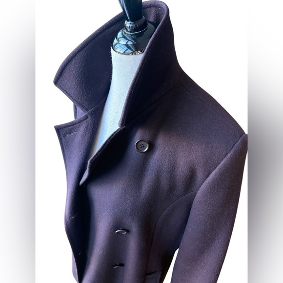 Evan Picone Peacoat Women's 100% Wool Plum Color Vintage Winter - Picture 2 of 13